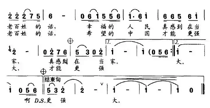 老百姓的话（蒋平、晓雪词 薛清海曲）