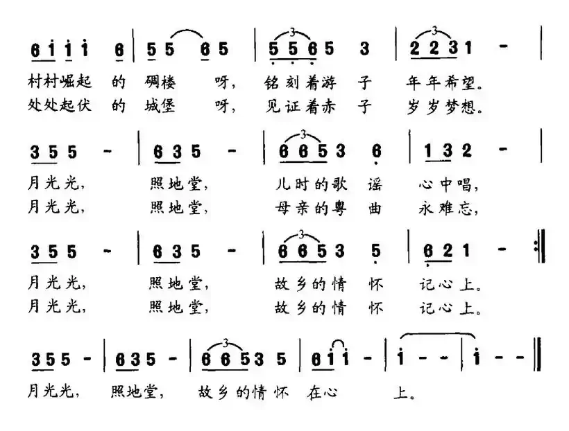 故乡情怀（陈初华词 龚耀年曲）