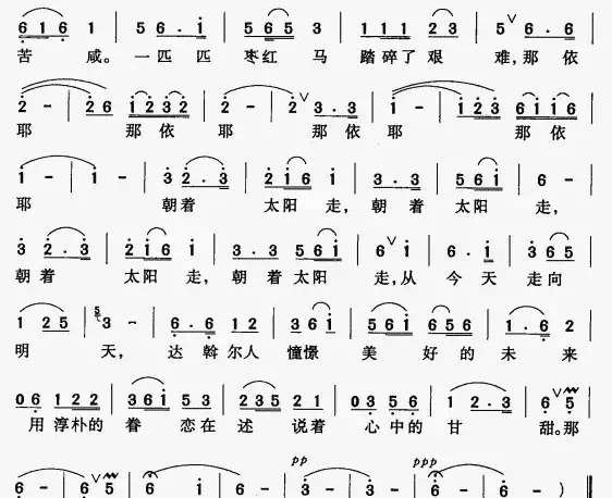 朝着太阳走（电视片《达乡风情掠影》主题歌）