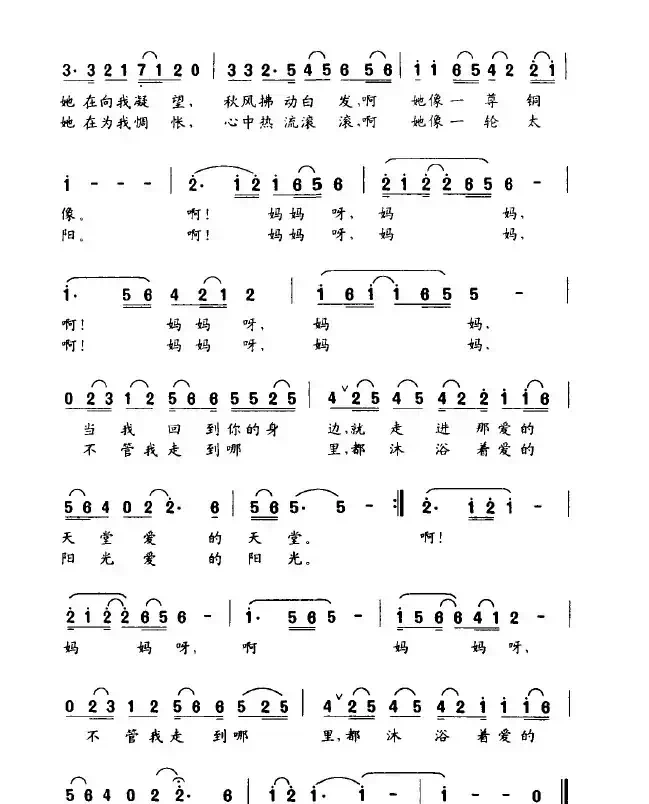 妈妈站在村头上（王冠群词 雪冰曲）