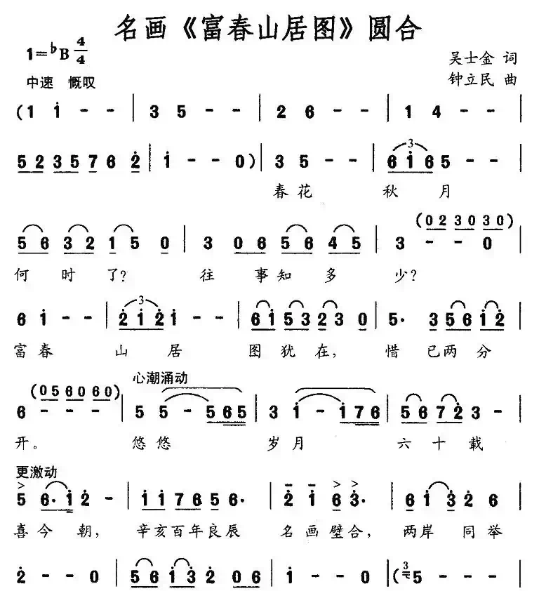 名画《富春山居图》圆合
