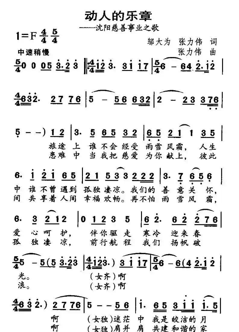 动人的乐章（沈阳慈善事业之歌）