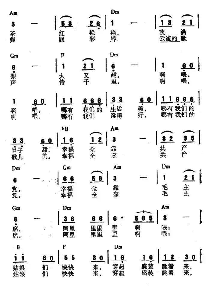 阿里里献给毛主席