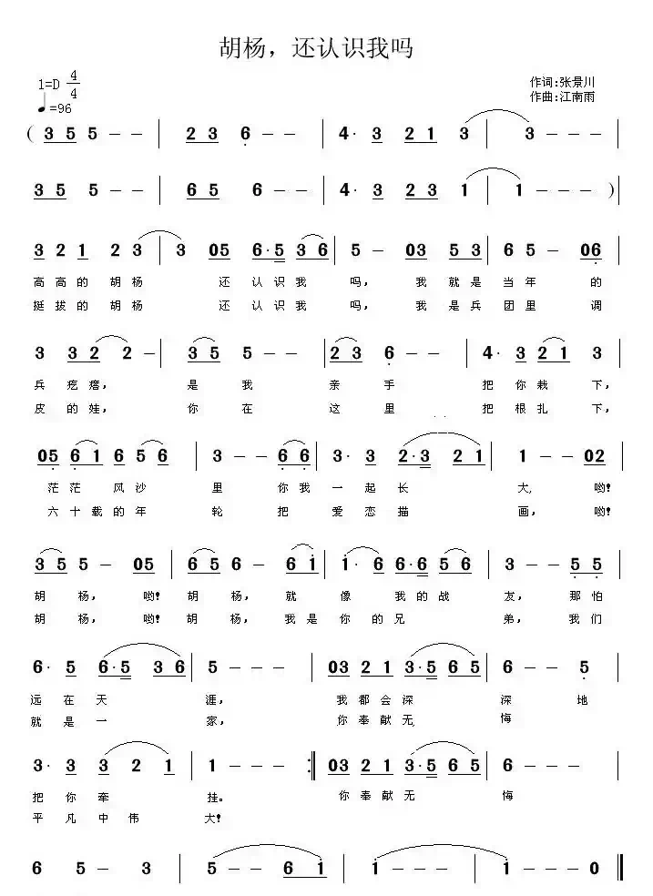 胡杨，还认识我吗