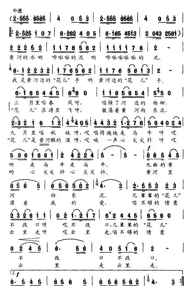 黄河边的“花儿”手（李滋民词 庄壮曲）