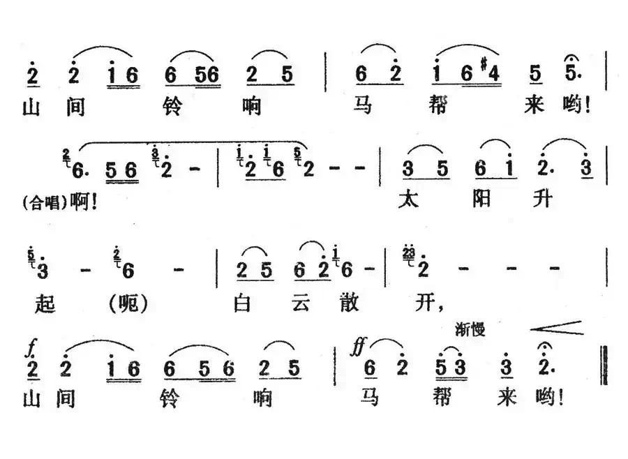 山间铃响马帮来（影片《山间铃响马帮来》主题歌）