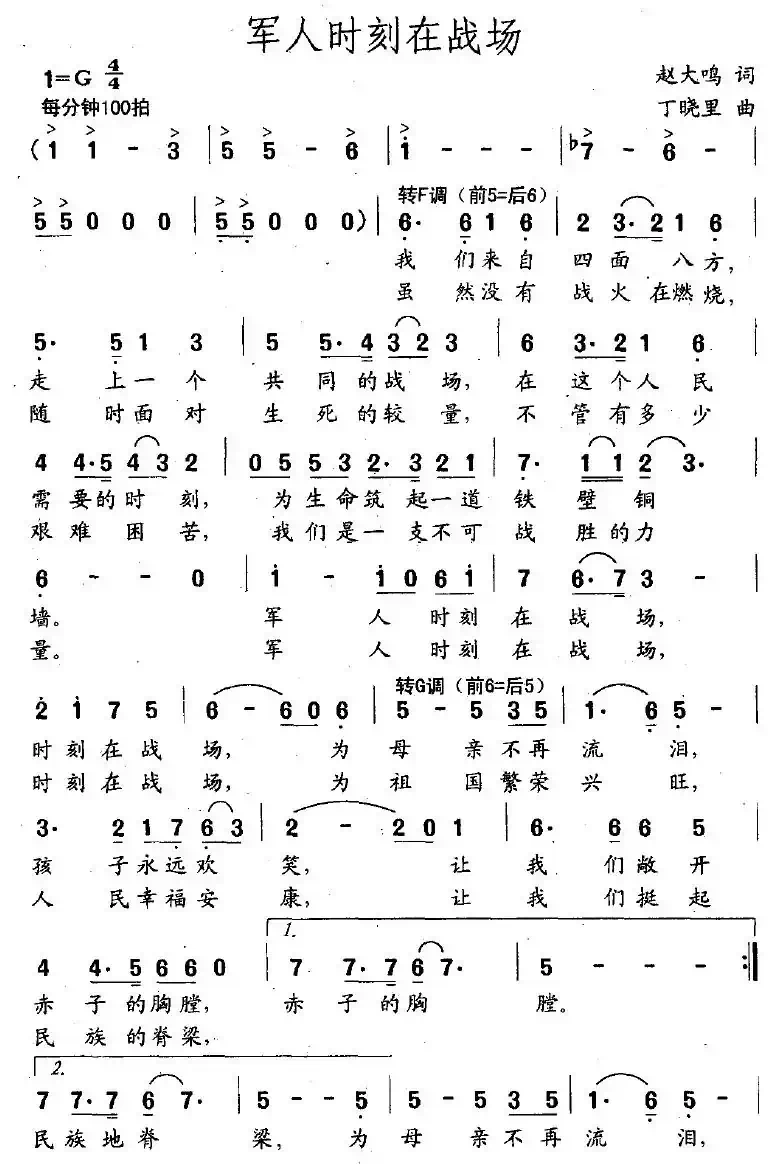 军人时刻在战场