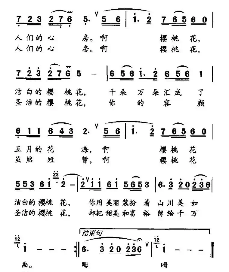 樱桃花（宫群词 侯永信曲）
