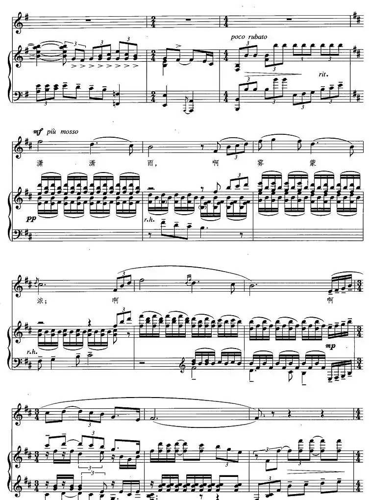 雨中岚山—日本东京(周恩来诗 金湘曲、正谱)