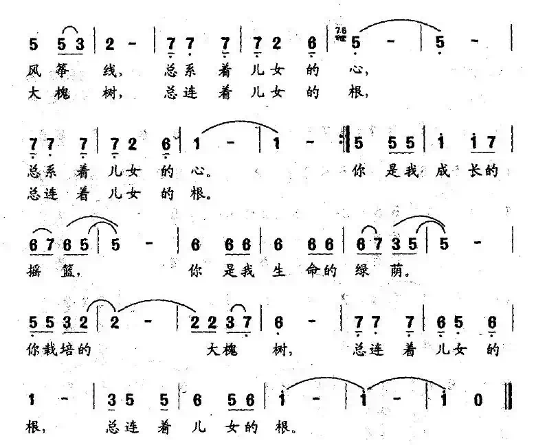 东方母亲（刘峻安词 罗华党曲）