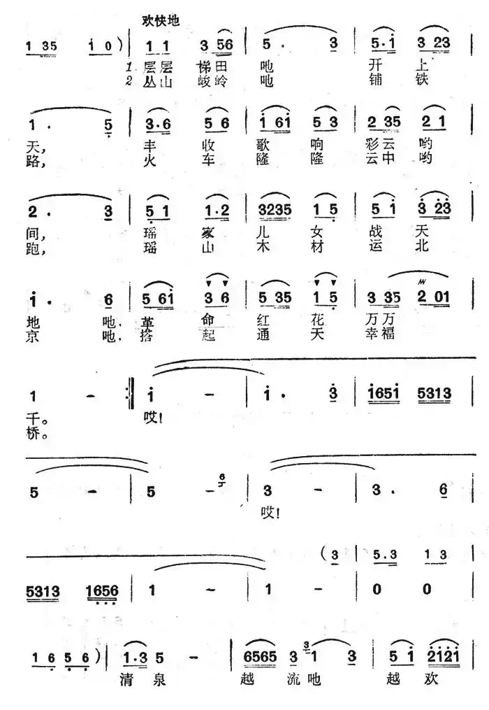 瑶家歌颂毛主席（湖南江华民族歌舞团词曲）