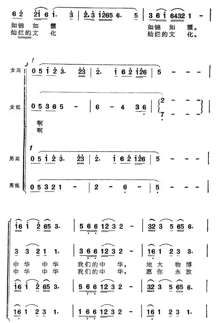 我们的中华（电视艺术片《中华情》主题歌）
