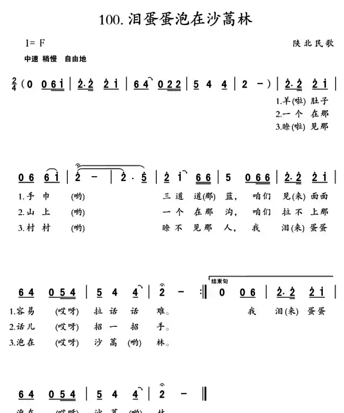 泪蛋蛋泡在沙蒿蒿林