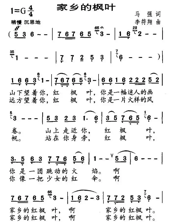 家乡的枫叶