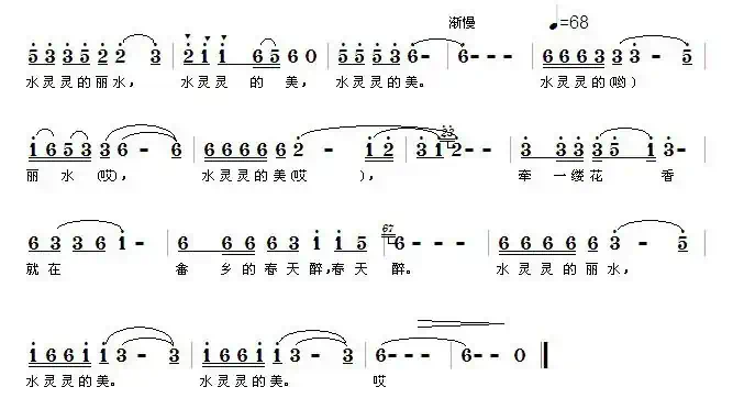 水灵灵的丽水（赵凌云词 周燕君曲）