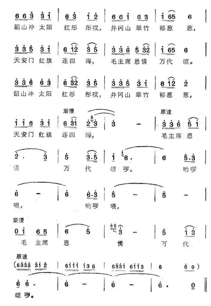 毛主席恩情万代颂