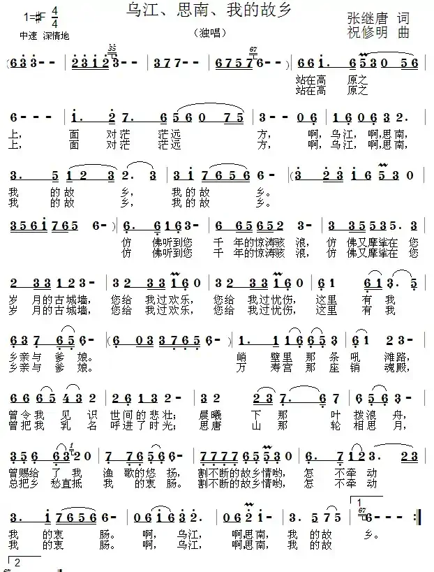 乌江、思南、我的故乡