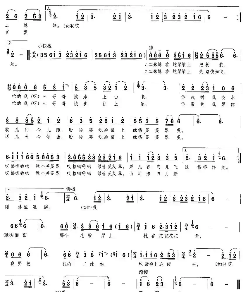 屹梁梁上的二妹妹