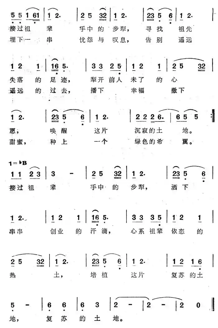 一方土地养一方人（电视音乐片《土地情思》选曲）