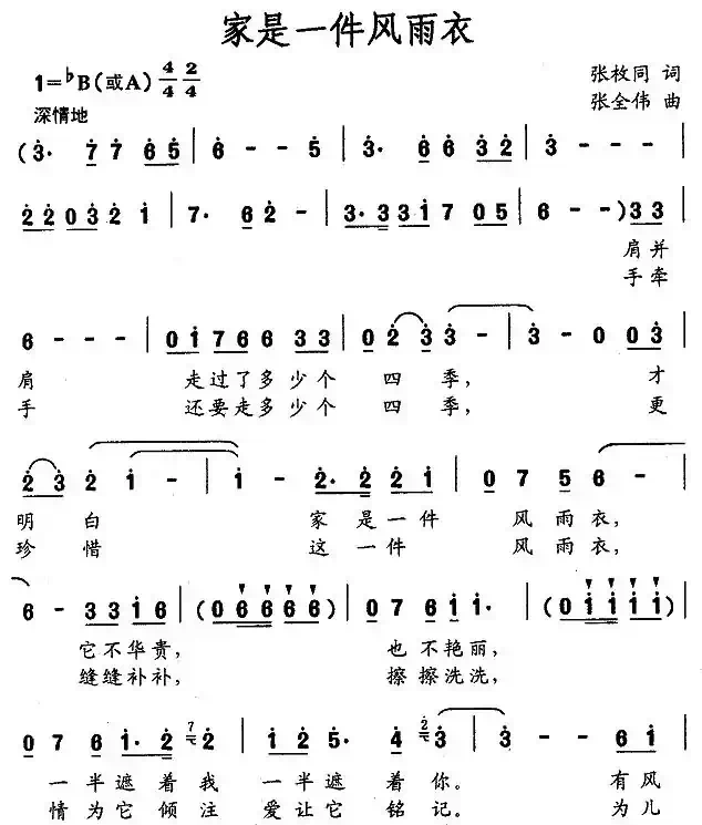 家是一件风雨衣