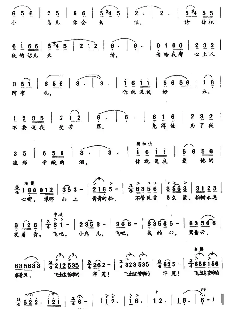 飞出这苦难的牢笼（歌剧《草原之歌》选曲之十）