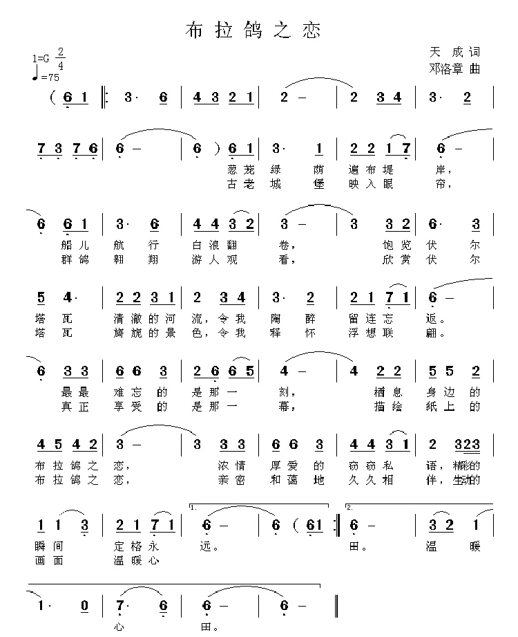 布拉鸽之恋 