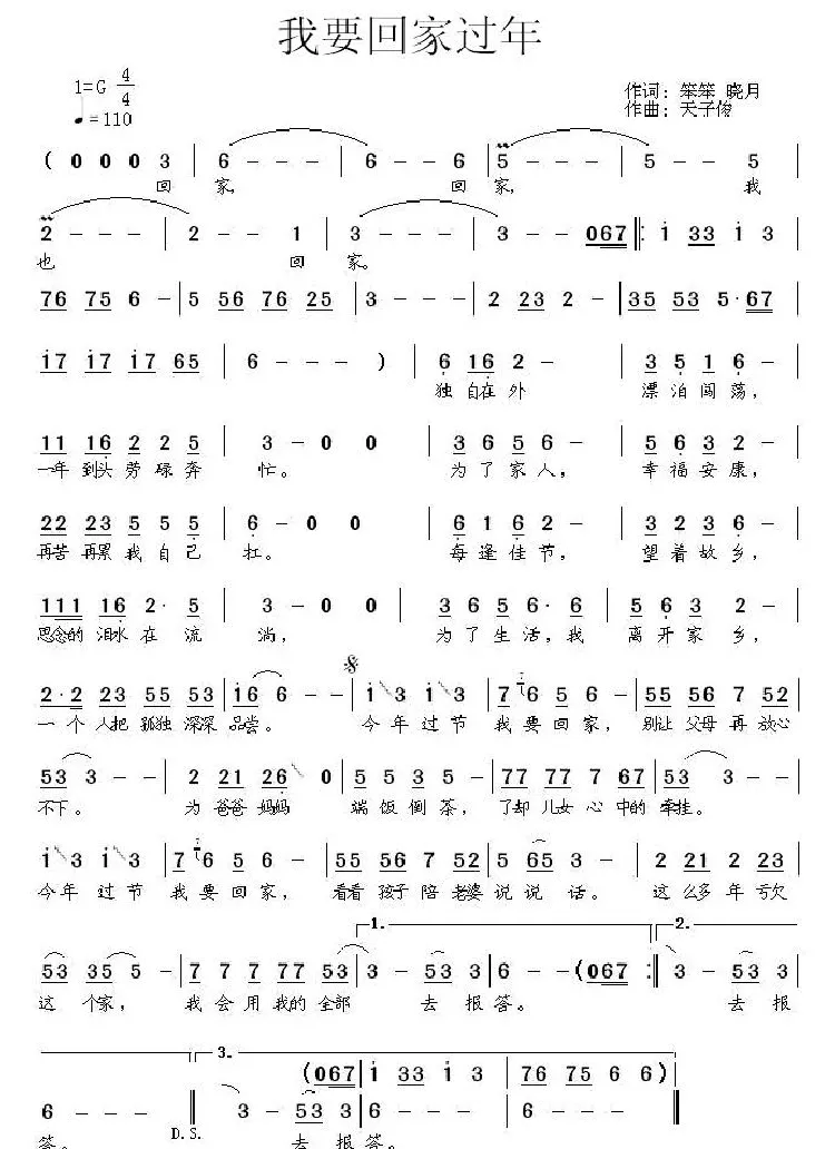 我要回家过年
