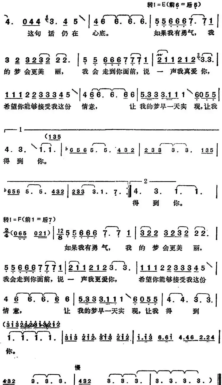 邓丽君演唱金曲：如果我有勇气