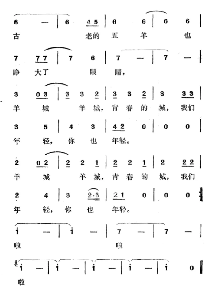 羊城，青春的城（电视剧《女歌星》插曲）