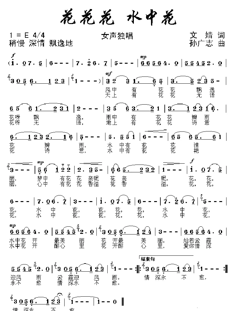 花花花 水中花