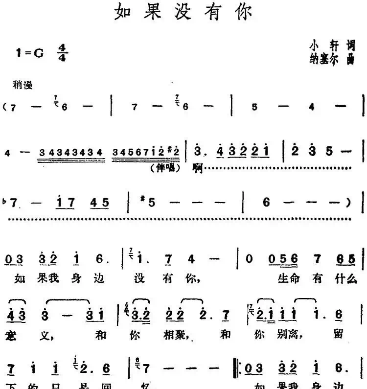 邓丽君演唱金曲：如果没有你