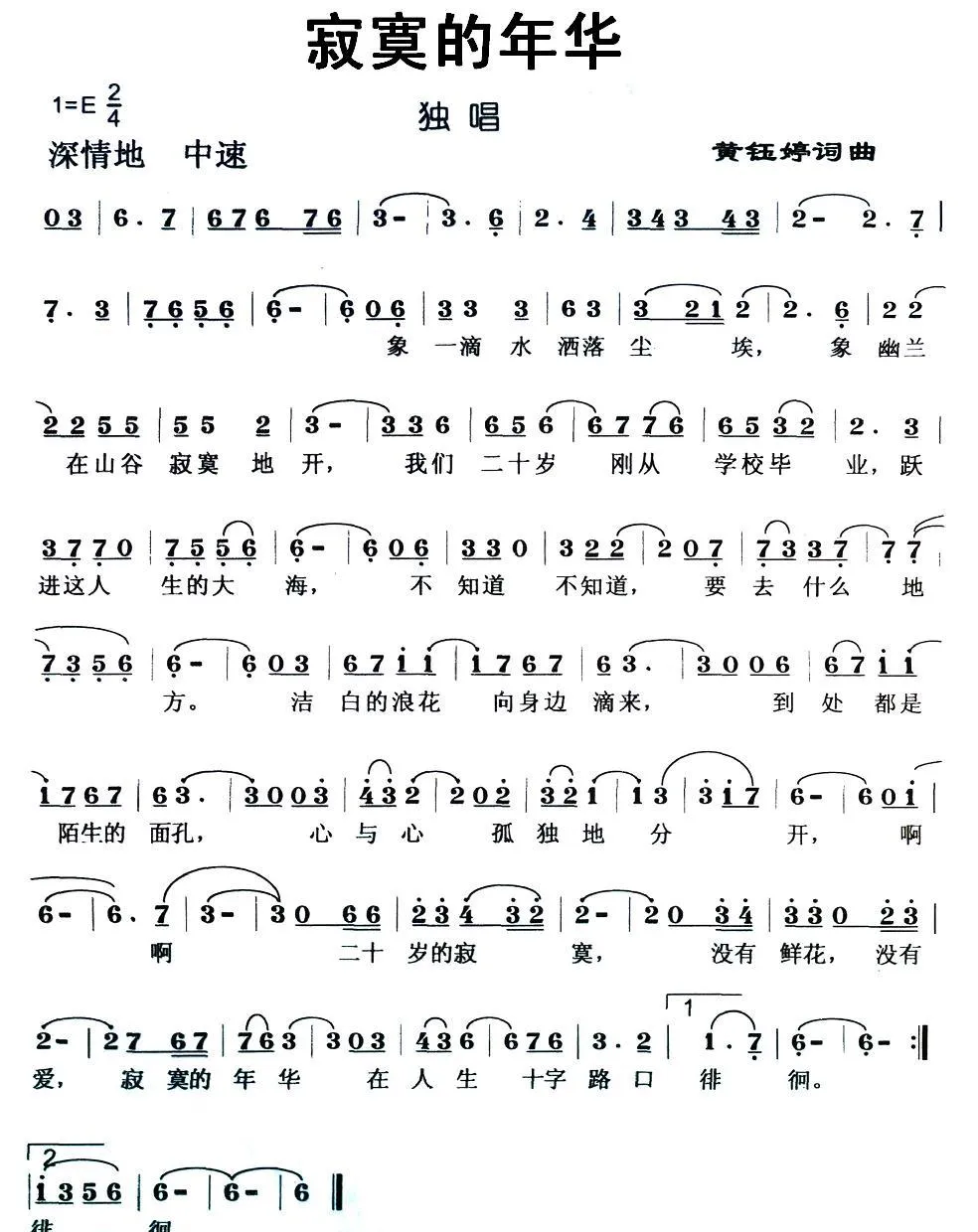 寂寞的年华