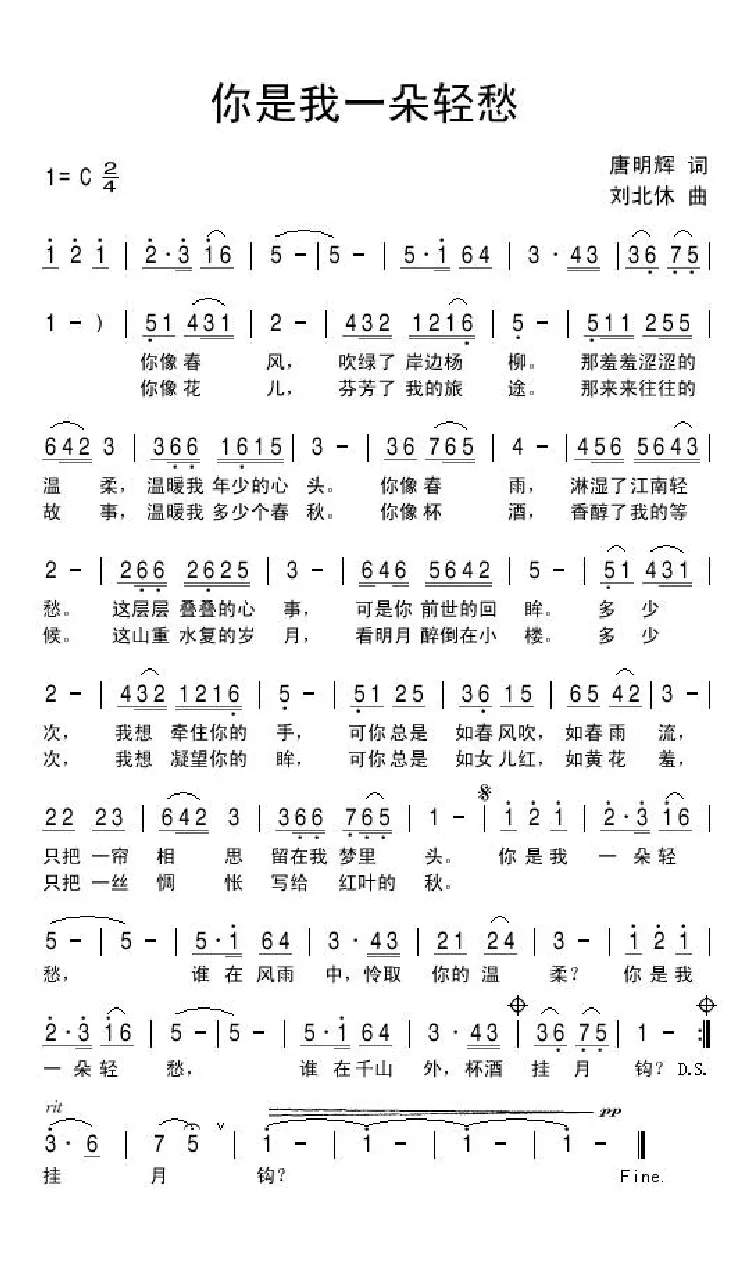 你是我一朵轻愁