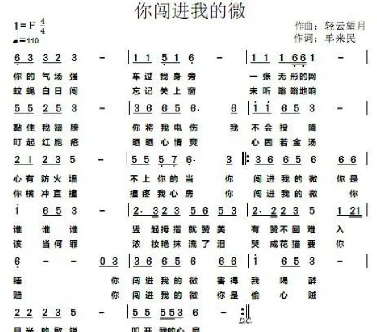 你闯进我的微