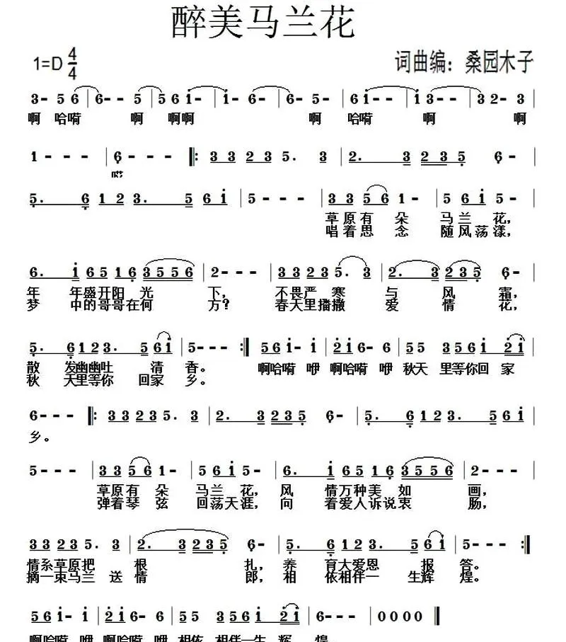 醉美马兰花