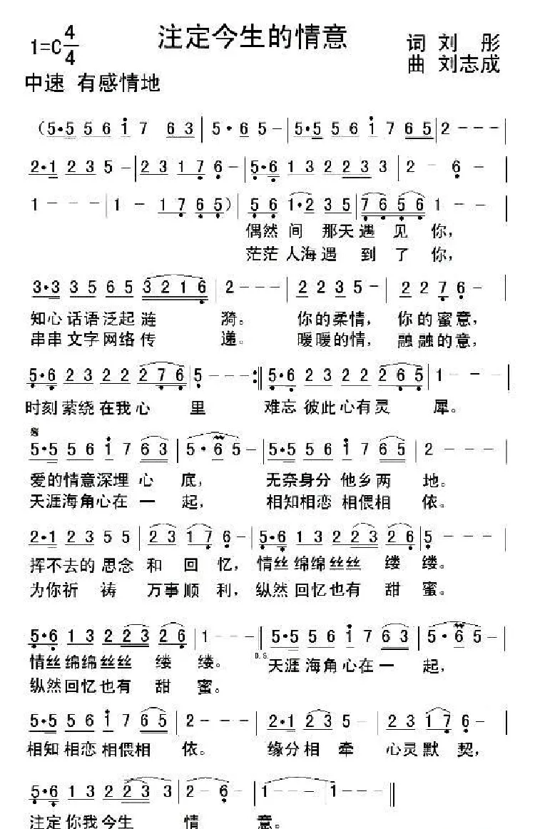 注定今生的情意