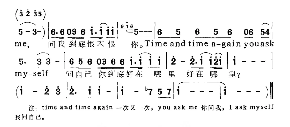 千万次地问（电视剧《北京人在纽约》片头歌）
