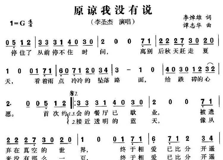 原谅我没有说