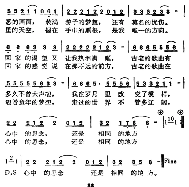 回家（刘虞瑞词 陈大力曲）