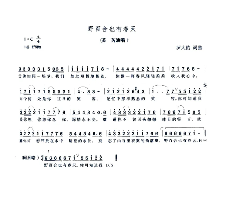 野百合也有春天
