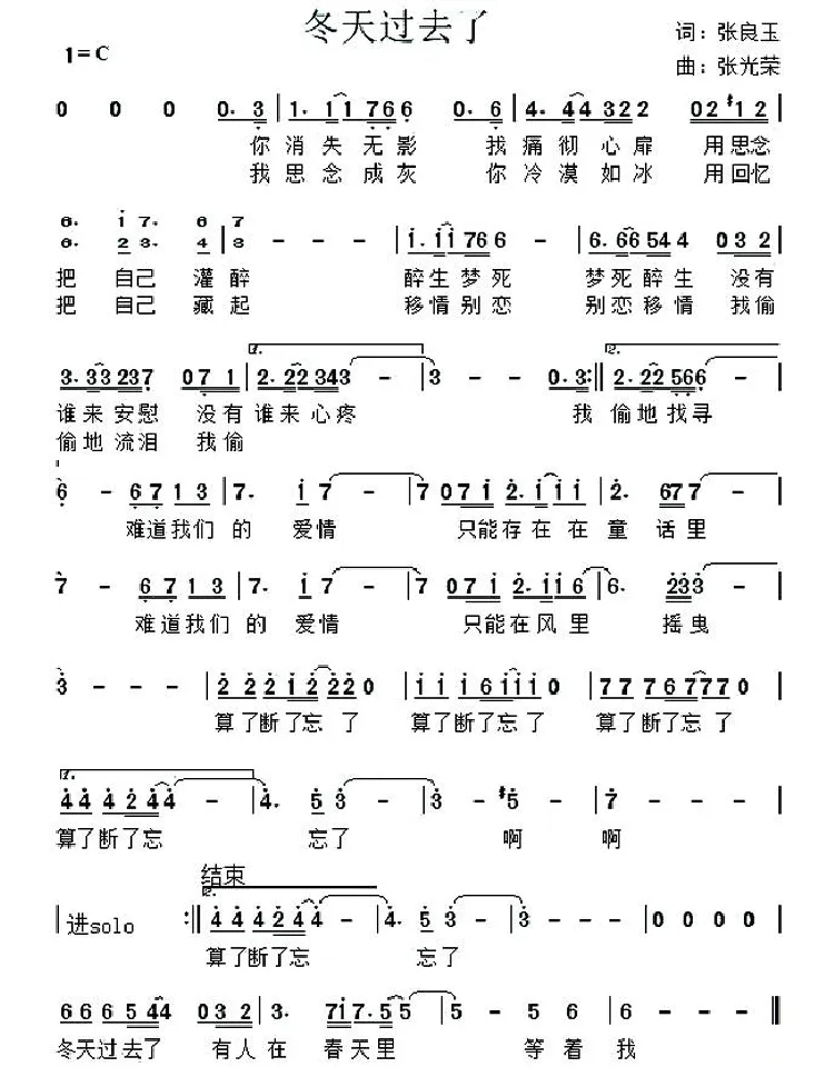 冬天过去了