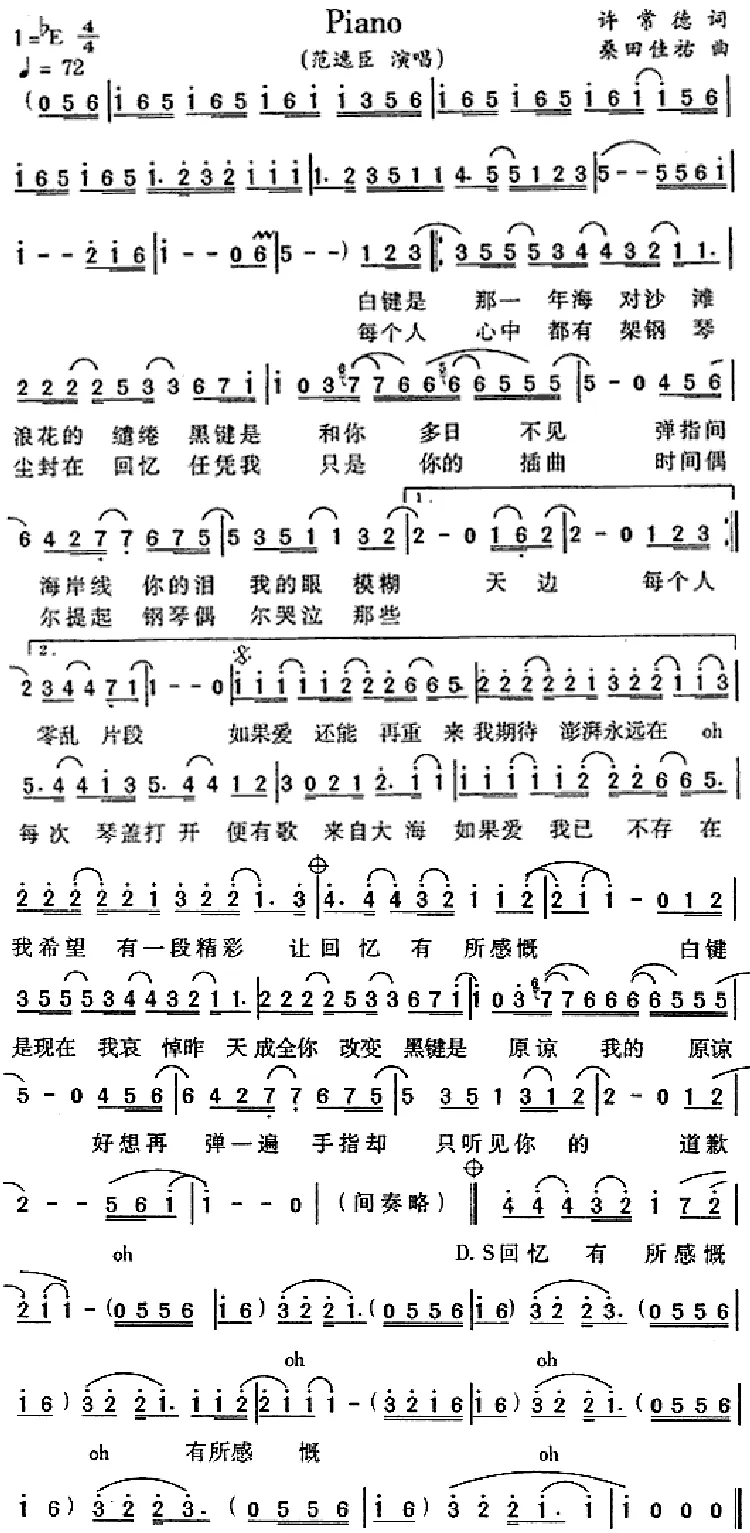 piano（韩剧《钢琴》主题曲）