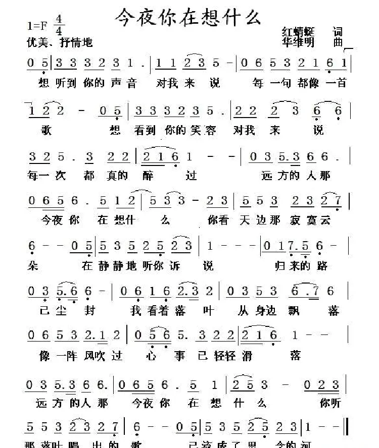 今夜你在想什么