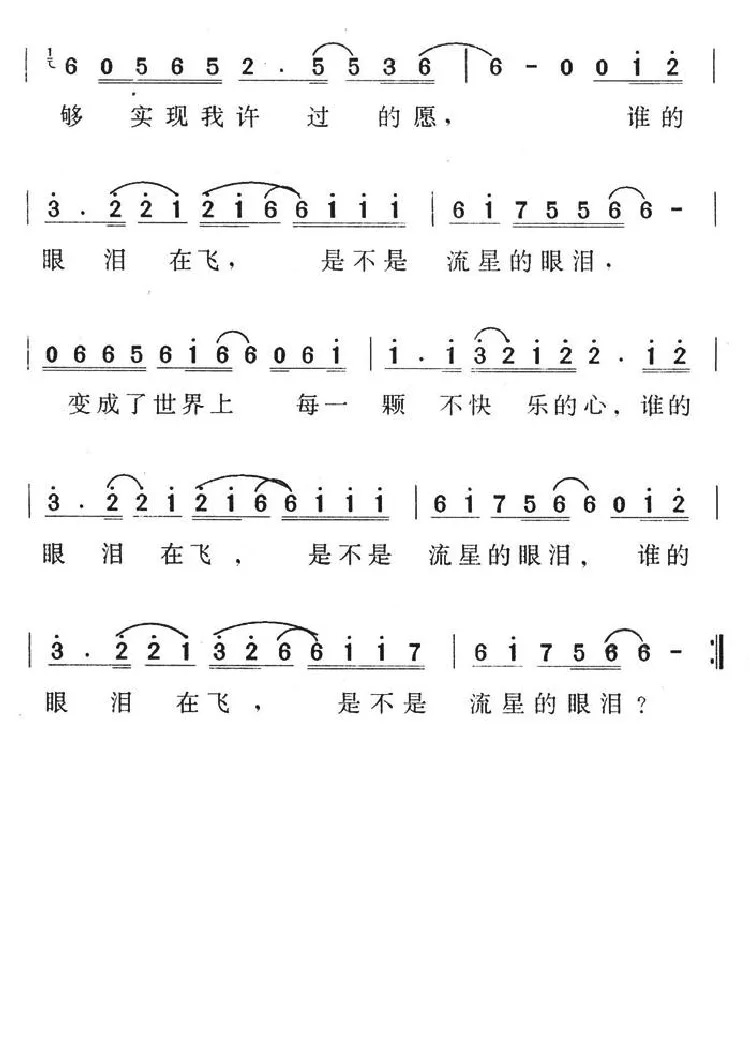 谁的眼泪在飞