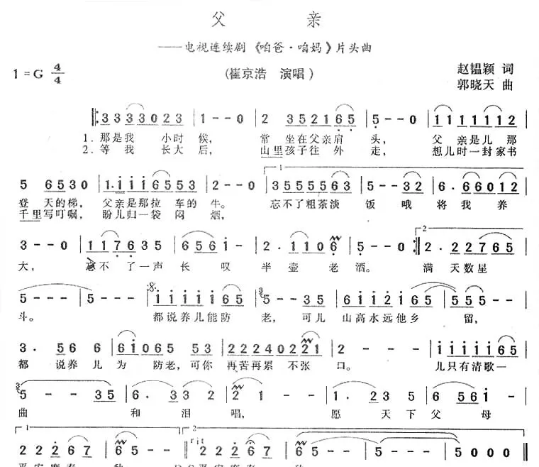 父亲（电视剧《咱爸·咱妈》片头曲）
