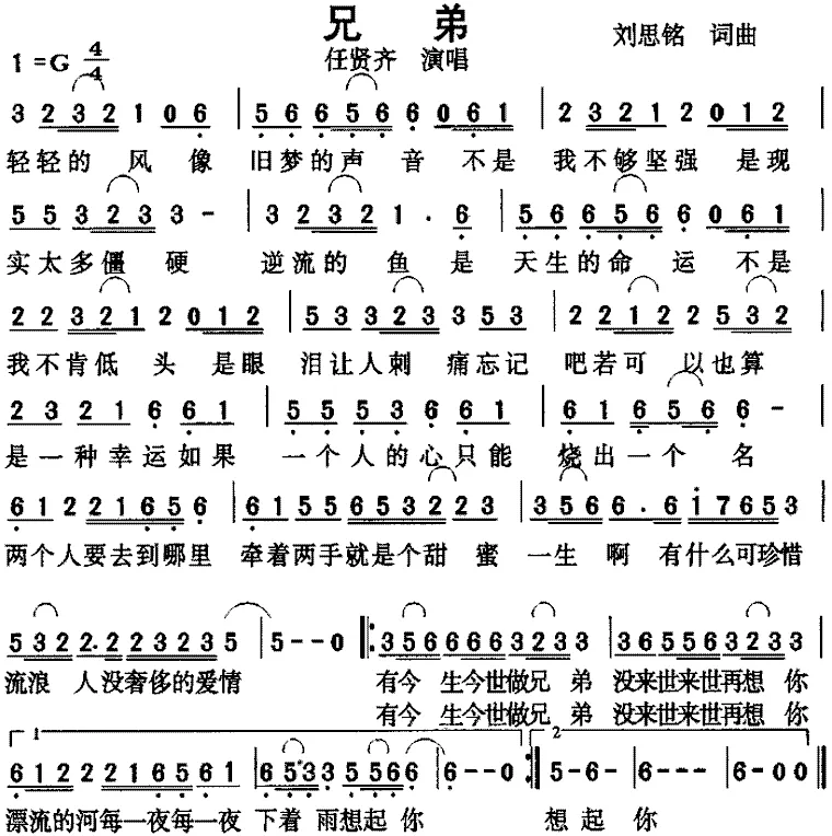 兄弟（任贤齐演唱版）