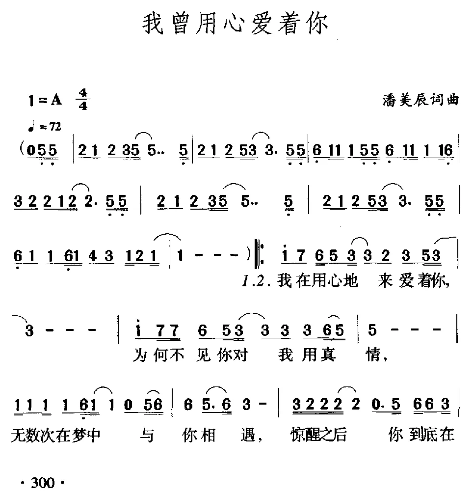 我曾用心爱着你