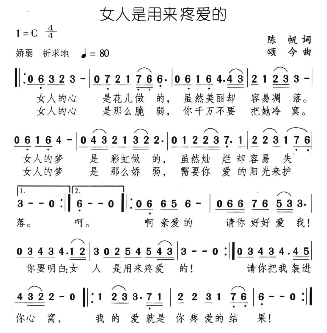 女人是用来疼爱的