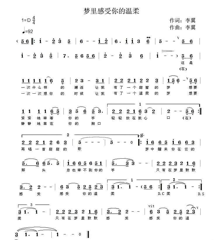 梦里感受你的温柔（又名：牵不到你的手）