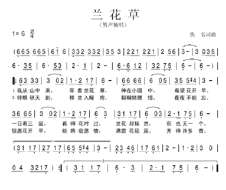 兰花草